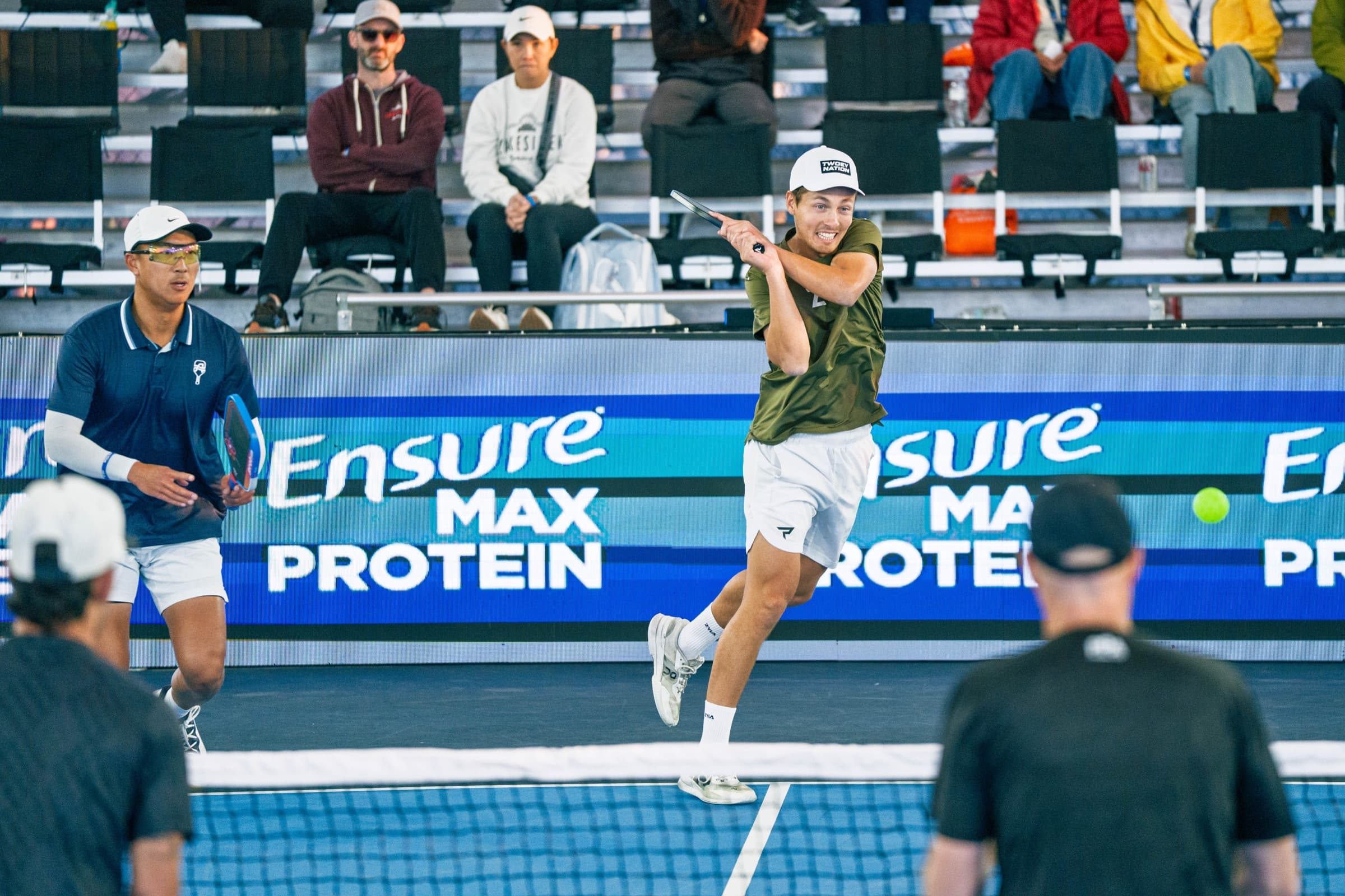 Connor Garnett driving through a doubles point at the Mesa Cup